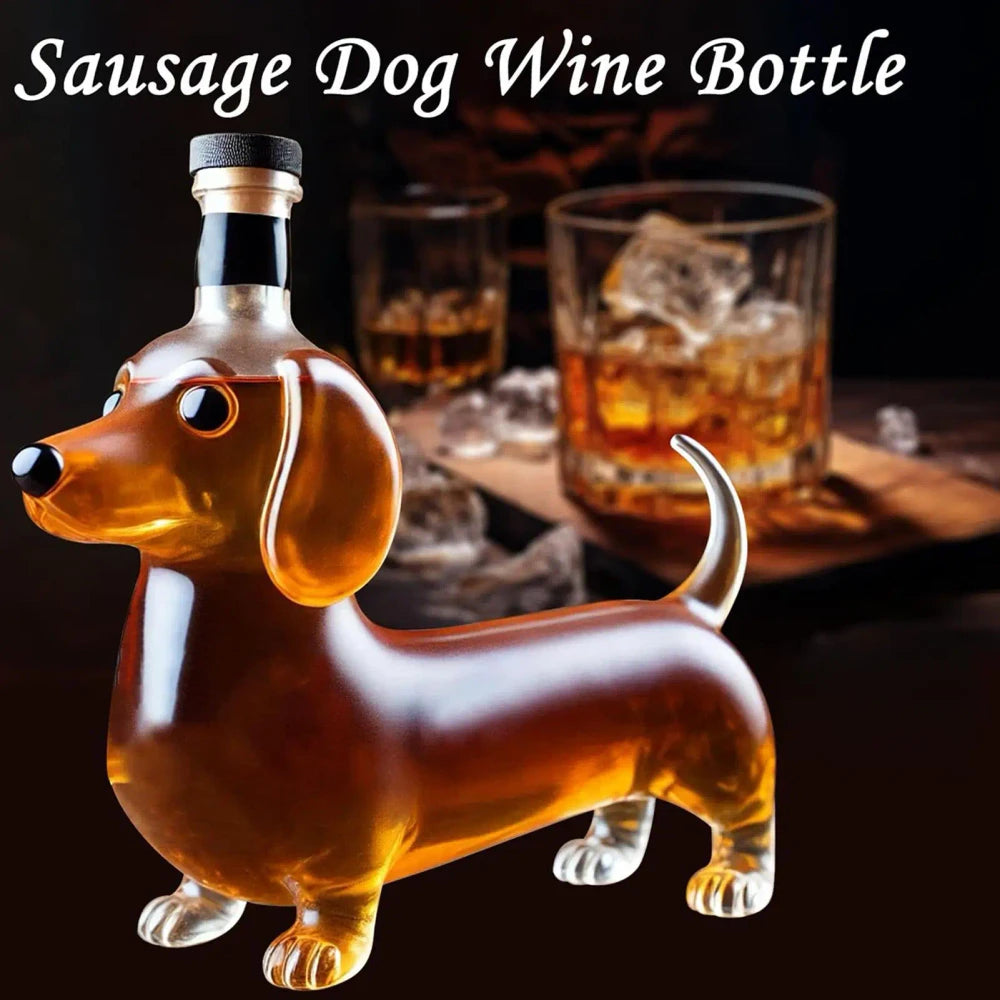 Dachshund Glass Liquor Decanter