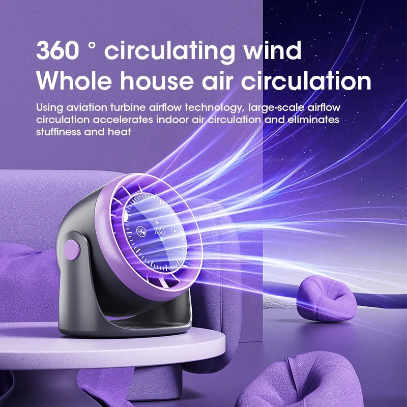 Portable Touch Screen Desk Fan